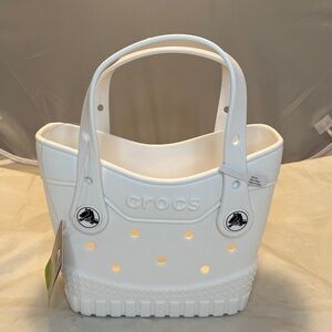 CROCS White Classic Micro Tote with Perforated Details